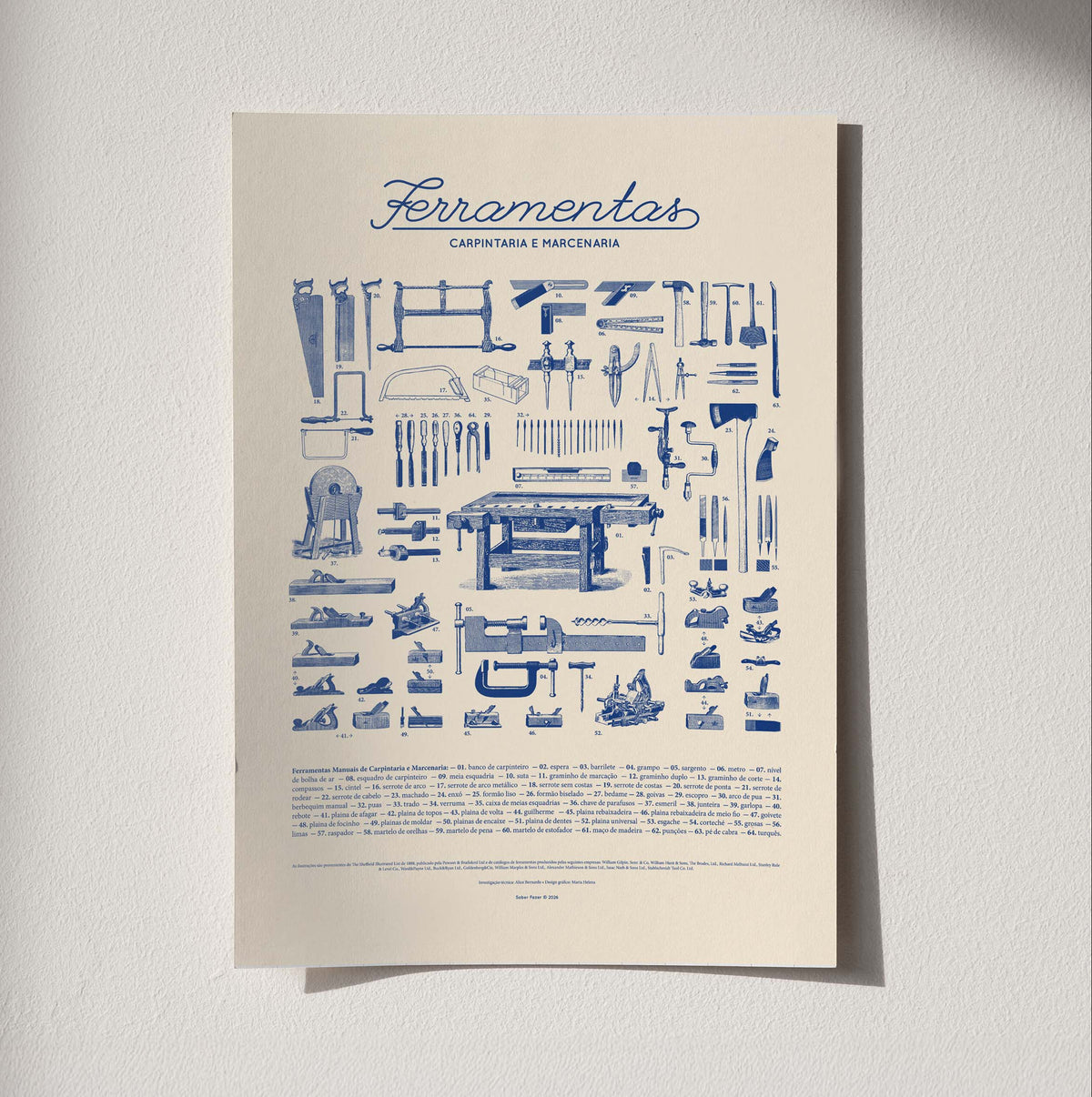 Poster Ferramentas de Carpintaria e Marcenaria