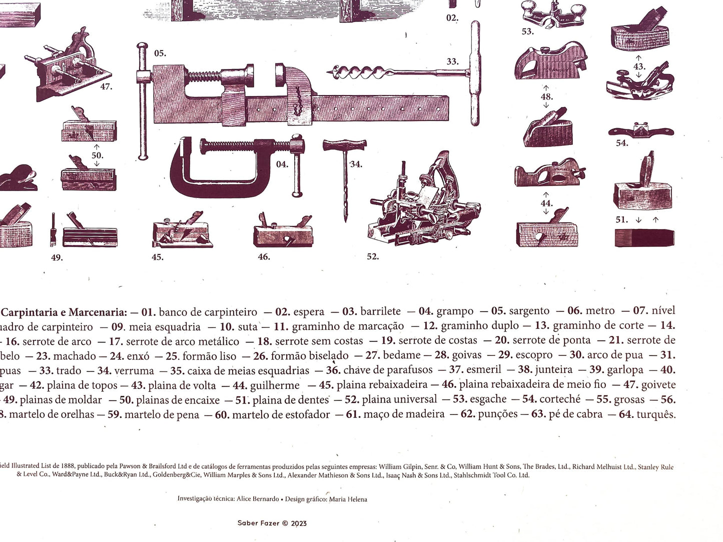 Poster Ferramentas de Carpintaria e Marcenaria