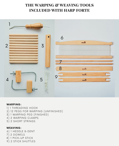 Telar de peine rígido Harp Forte Kromski