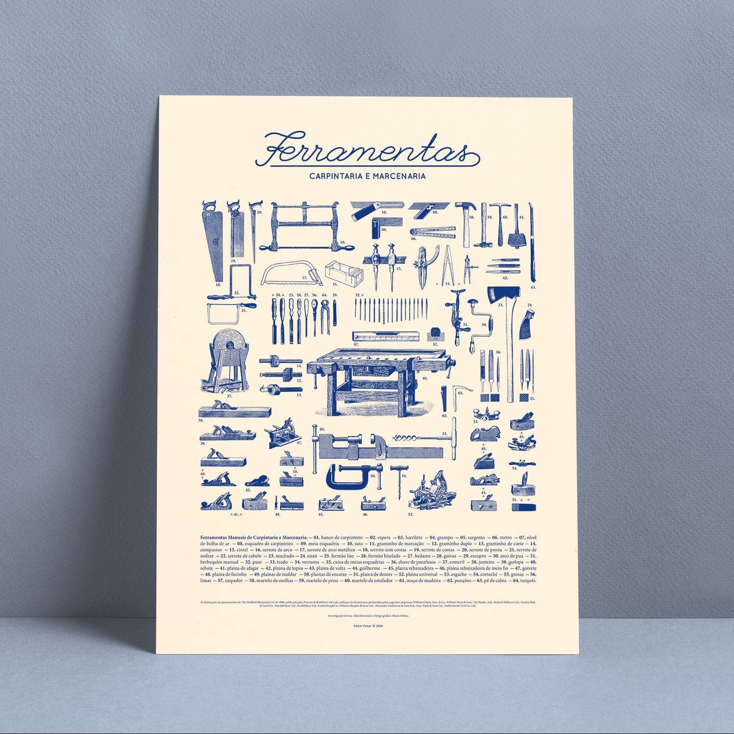 Poster Ferramentas de Carpintaria e Marcenaria