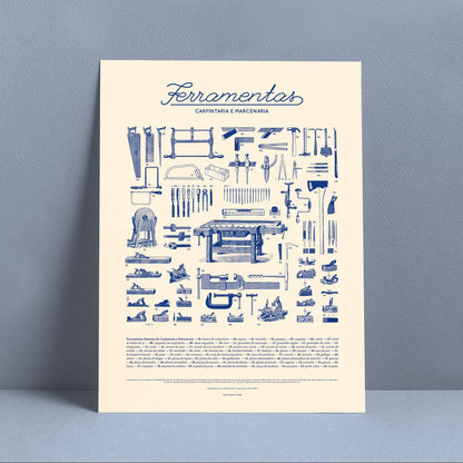 Poster Ferramentas de Carpintaria e Marcenaria