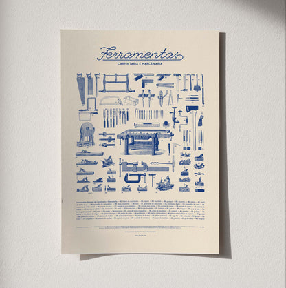 Poster Ferramentas de Carpintaria e Marcenaria