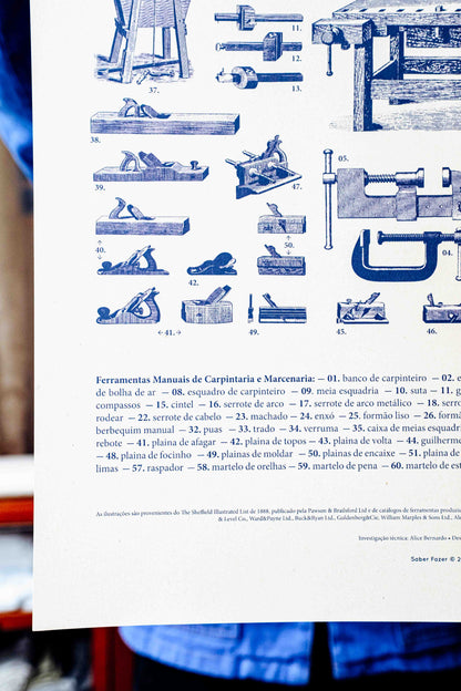 Poster Ferramentas de Carpintaria e Marcenaria