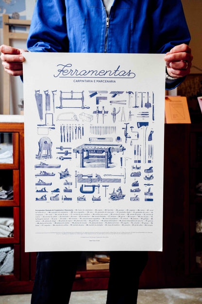 Poster Ferramentas de Carpintaria e Marcenaria