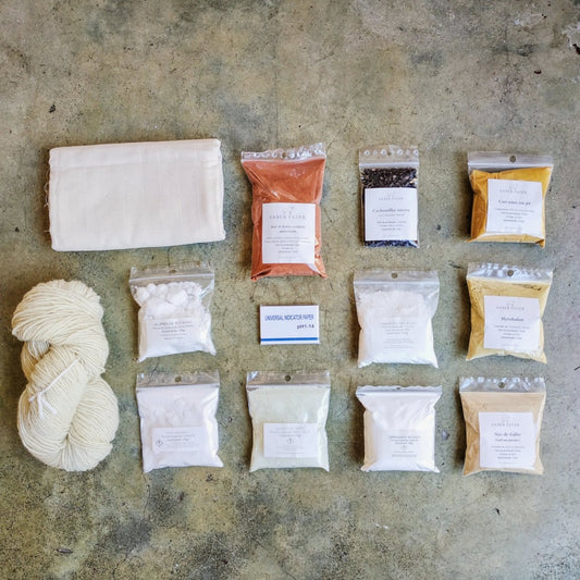 Natural dyeing material kit