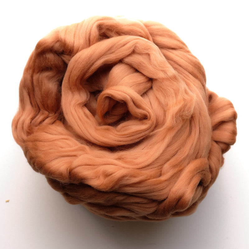 Portuguese merino wool top - Caramel (03)