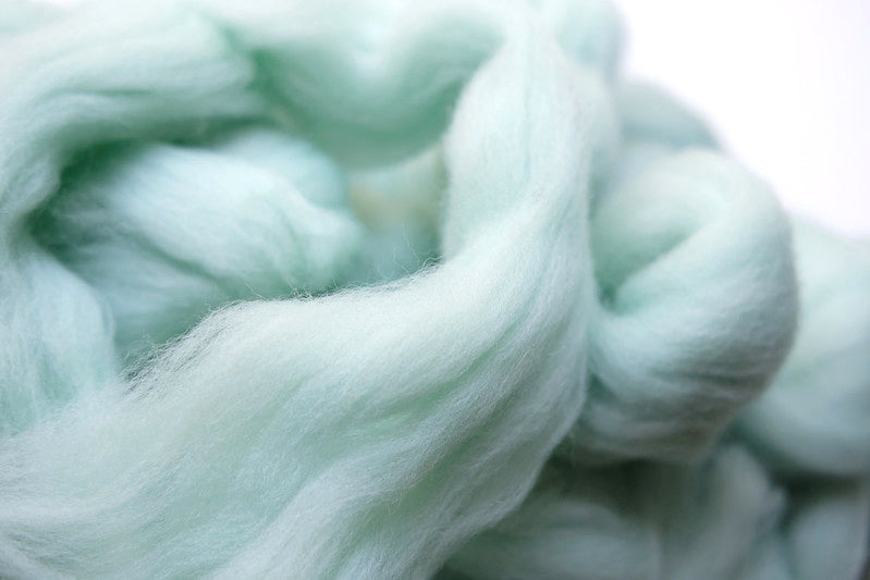 Portuguese merino wool top - Aqua (22)